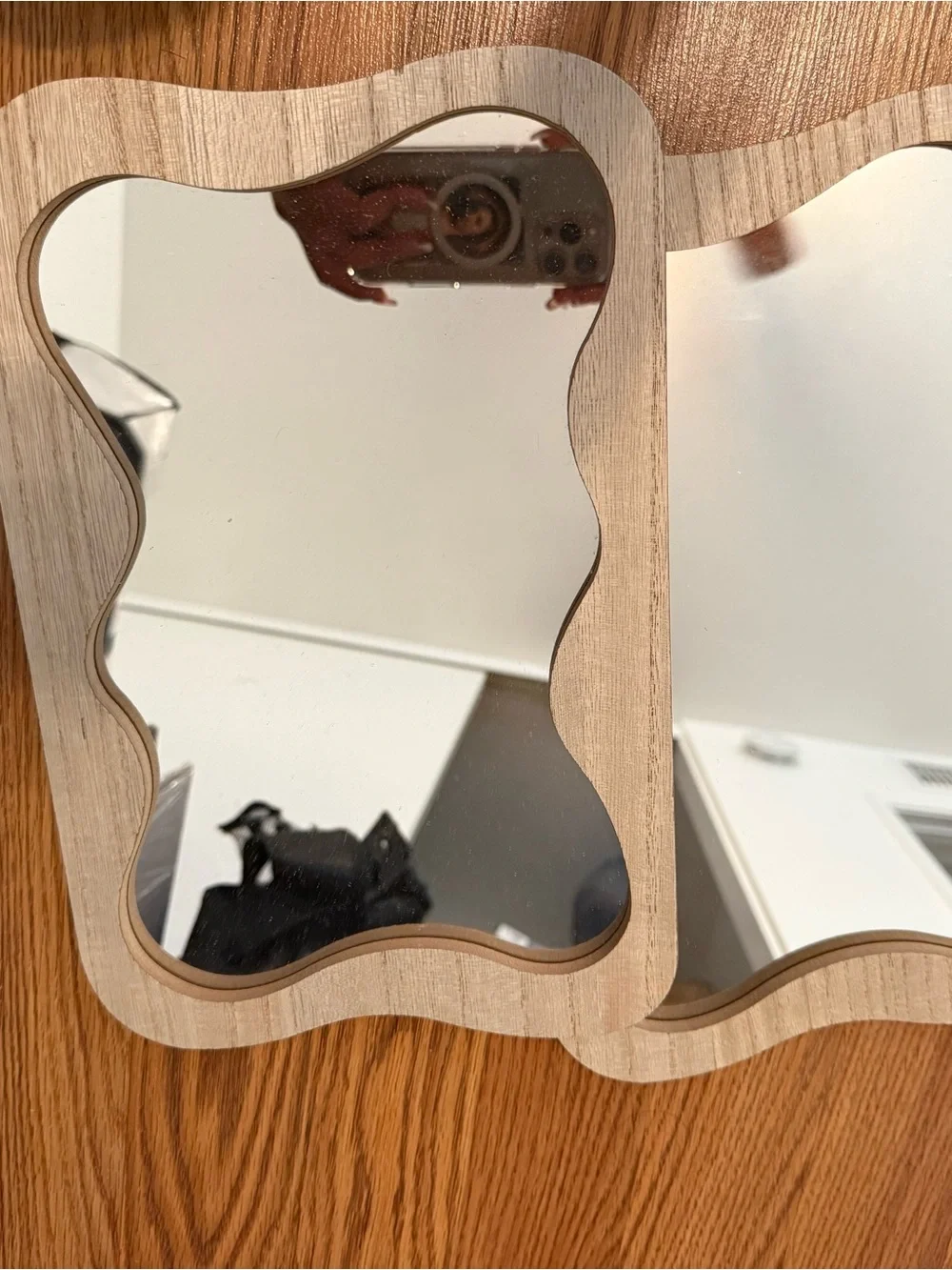 Target Natural Wood Wavy Frame Mirror - Light Brown